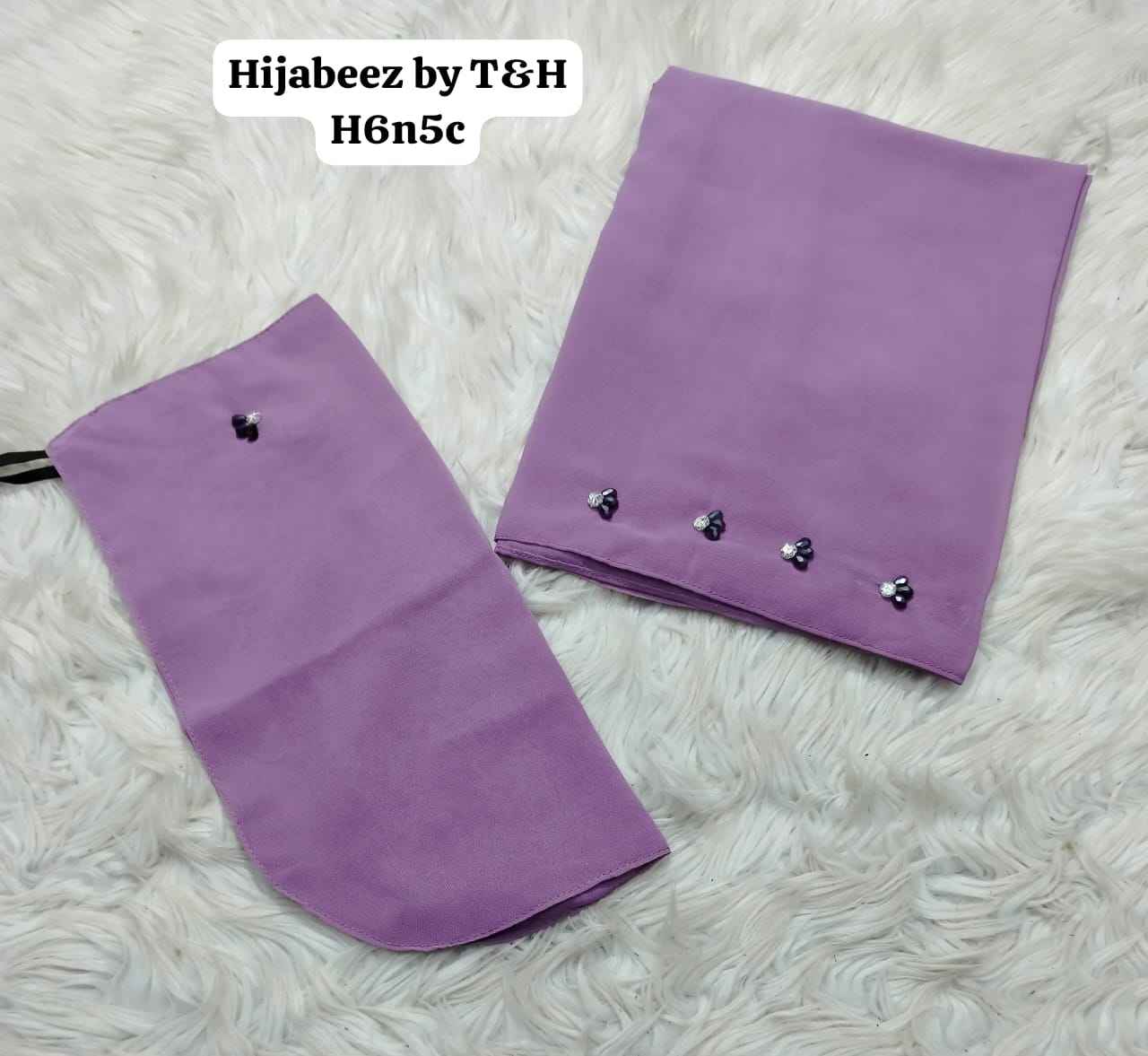 Handcrafted Nikab and Scarf Set with Elegant Embroidery