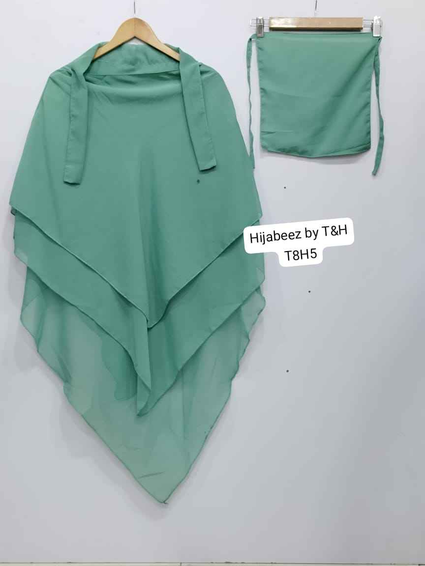 3 LAYER HIJAB SET 2 PEC SET 3 LYER KHIMAR WITH NIKAB