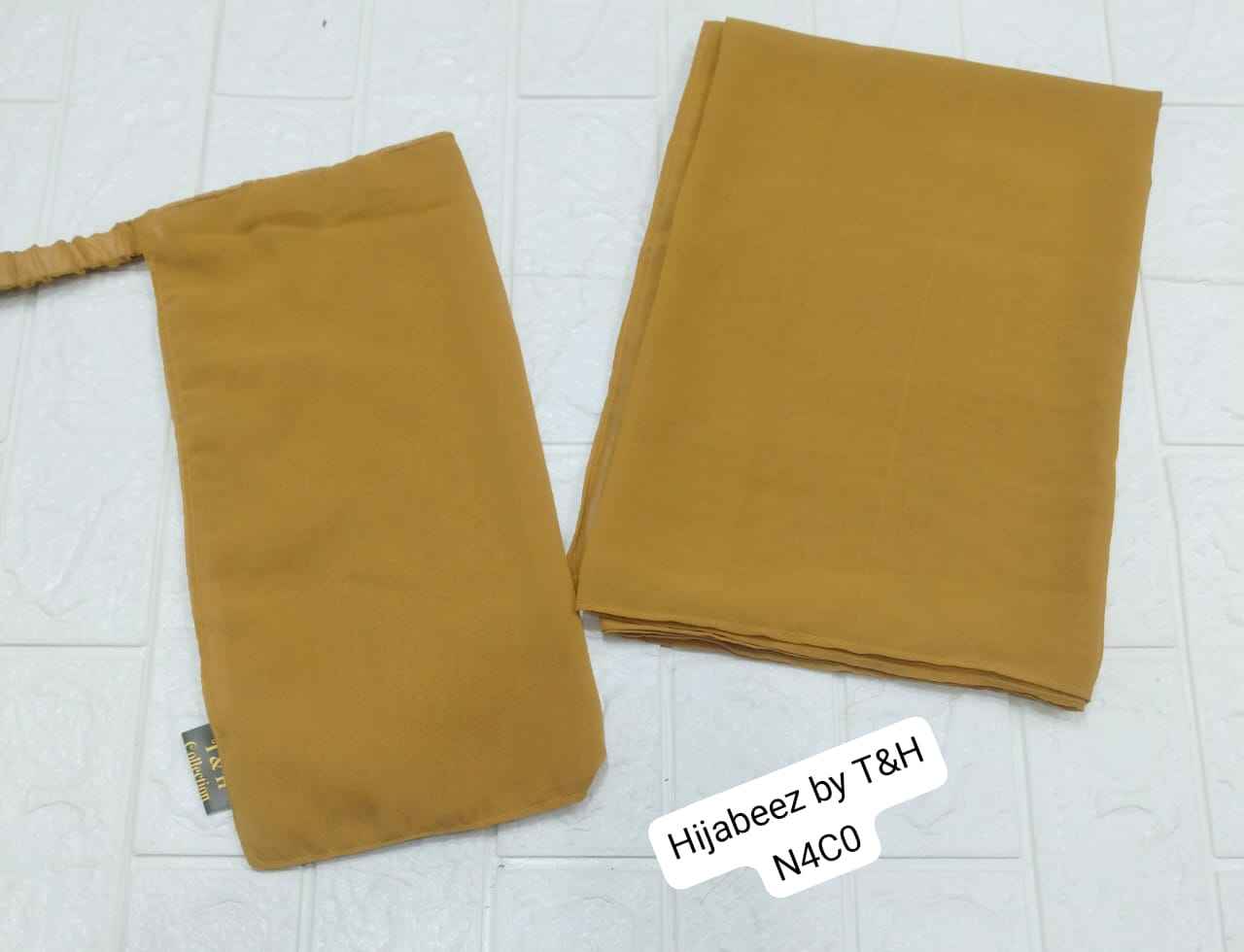 HIJAB 2 PEC LASTIC NIKAB WITH SCARF SET