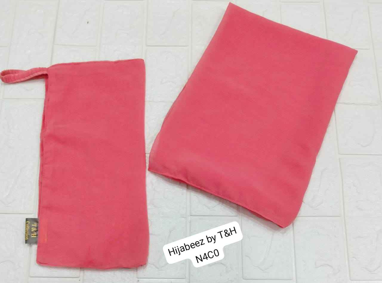 HIJAB 2 PEC LASTIC NIKAB WITH SCARF SET