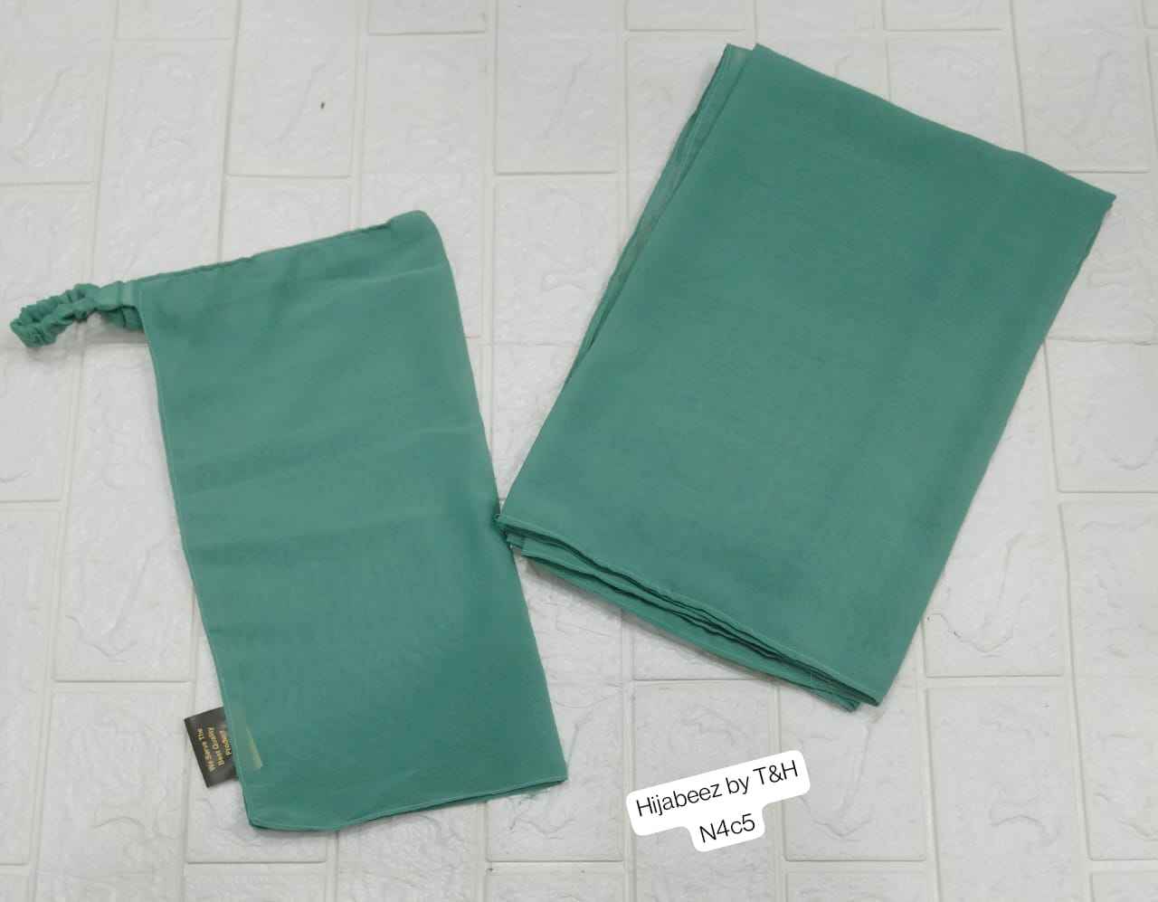 HIJAB 2 PEC LASTIC NIKAB WITH SCARF SET