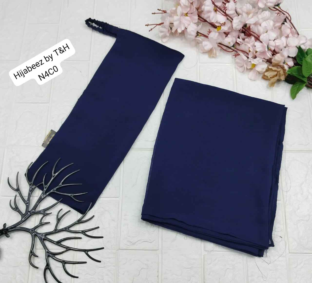 HIJAB 2 PEC LASTIC NIKAB WITH SCARF SET