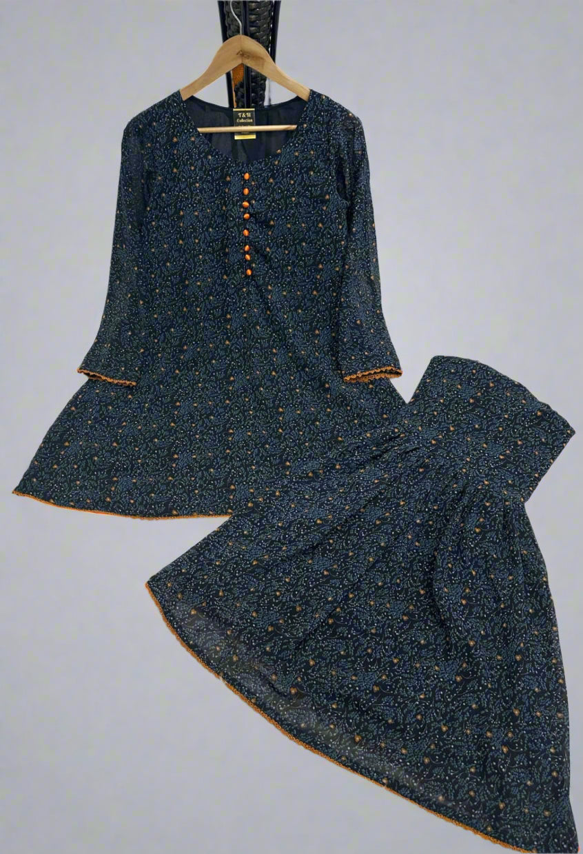 Traditional Gharara 2-Piece Set for Women