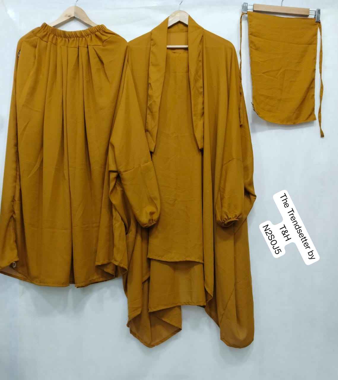 Elegant 3-Piece Jilbab Set With Niqab & Skirt