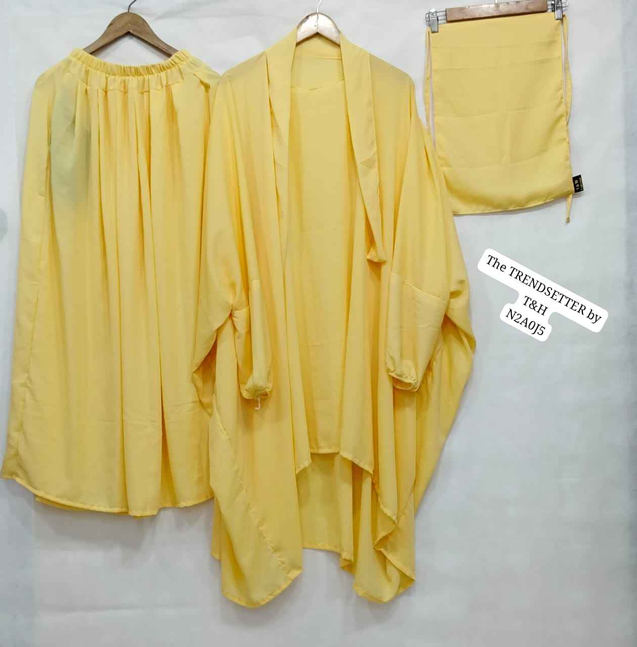 Elegant 3-Piece Jilbab Set With Niqab & Skirt