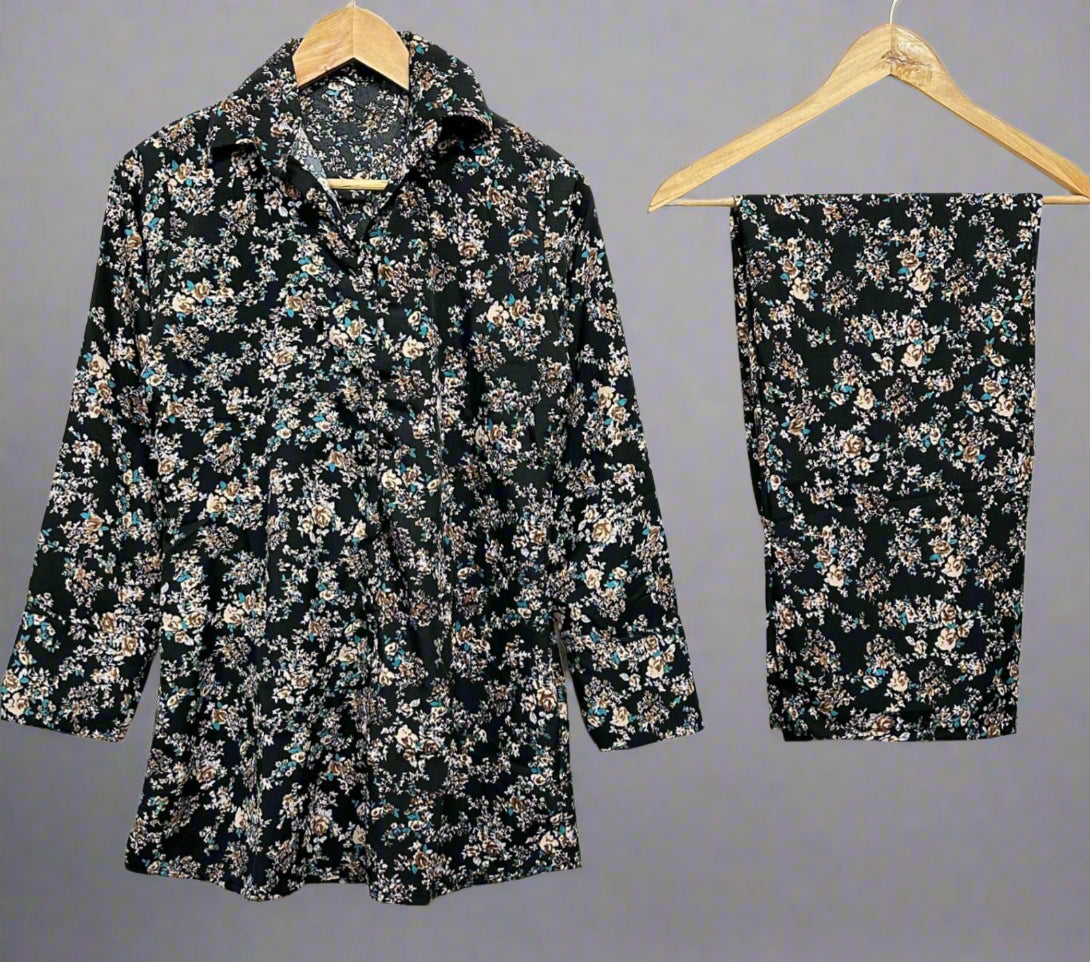 Stylish Fabric Button Cord Set for Women