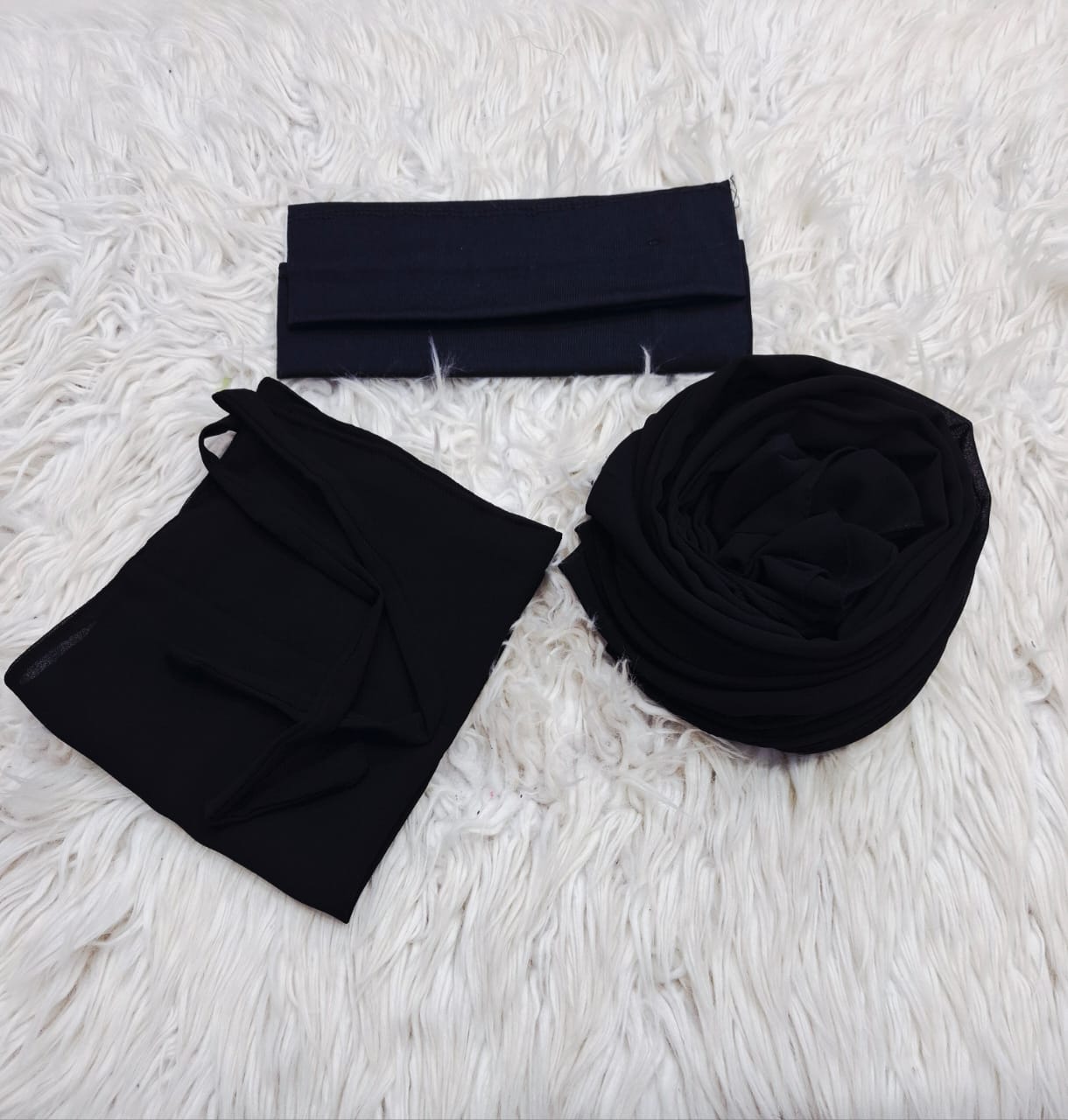 3 Piece Niqab Scarf Cap Set – Modest Islamic Wear For Women