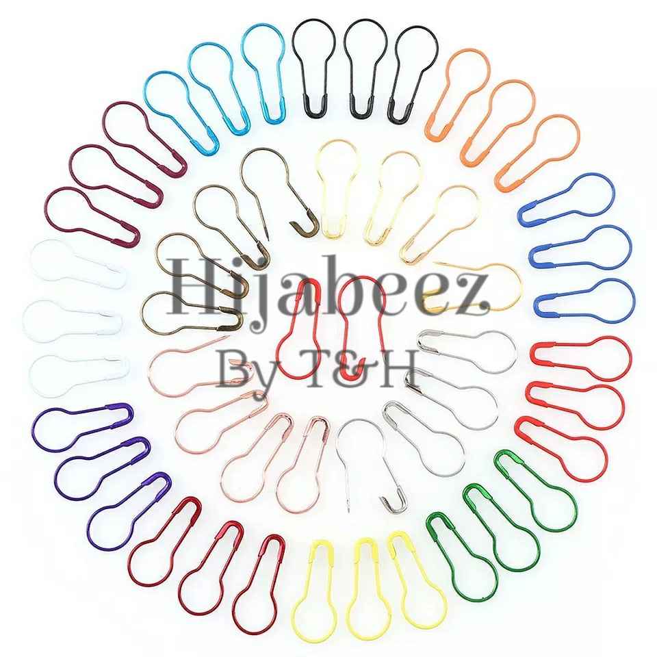Pack of 50 Hijab loop up pear Pins