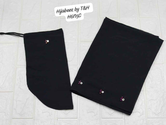 Handcrafted Nikab and Scarf Set with Elegant Embroidery