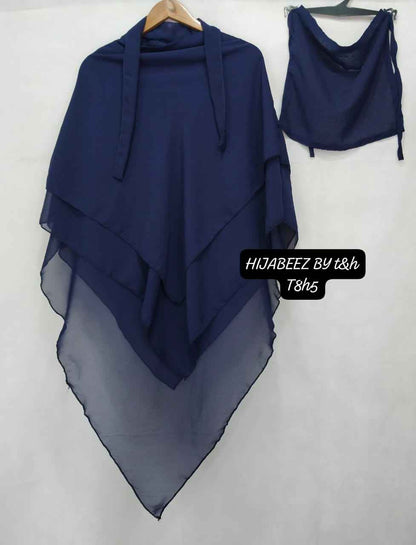 3 LAYER HIJAB SET 2 PEC SET 3 LYER KHIMAR WITH NIKAB