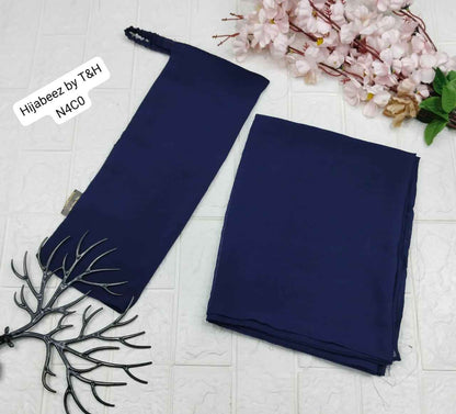 HIJAB 2 PEC LASTIC NIKAB WITH SCARF SET