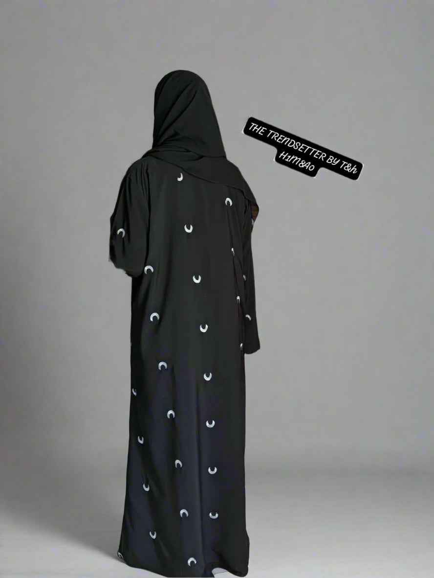 Elegant Moon Embroidered Abaya