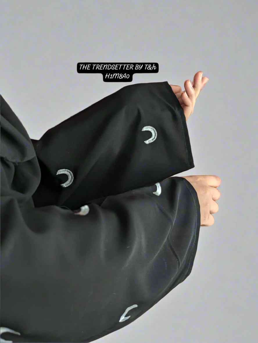 Elegant Moon Embroidered Abaya