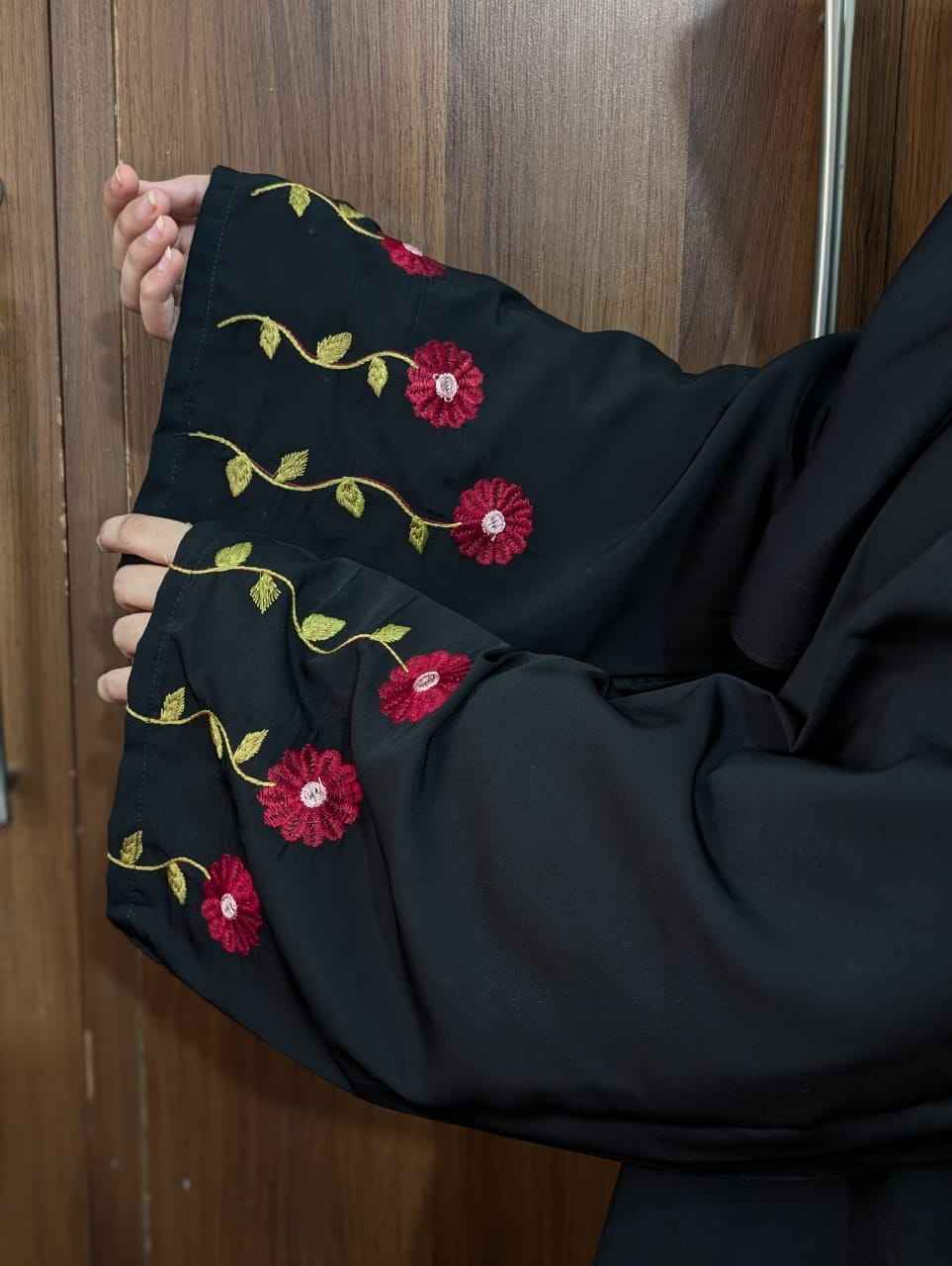 Classy Embroidered Sleeves Abaya