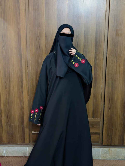 Classy Embroidered Sleeves Abaya