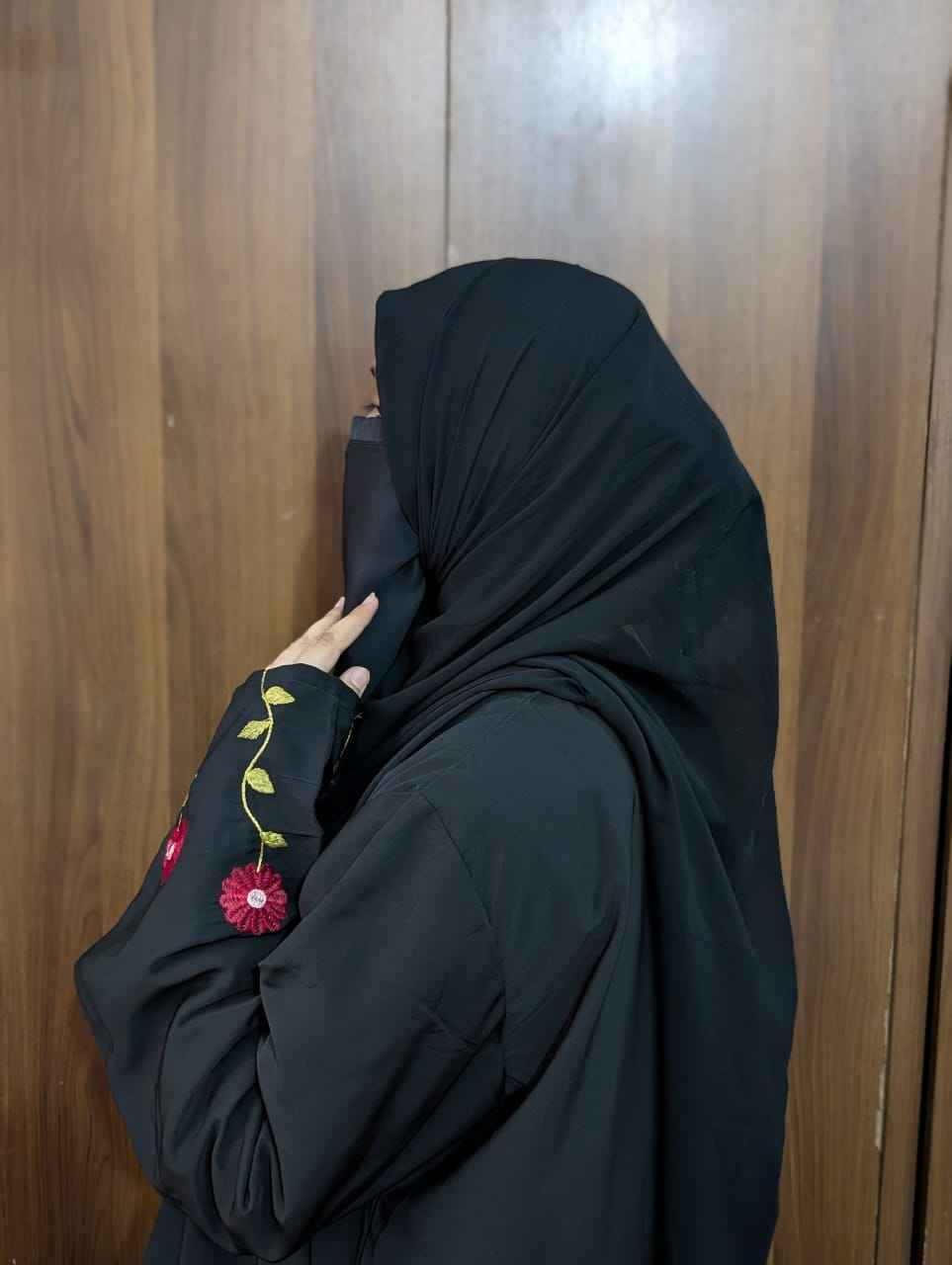 Classy Embroidered Sleeves Abaya