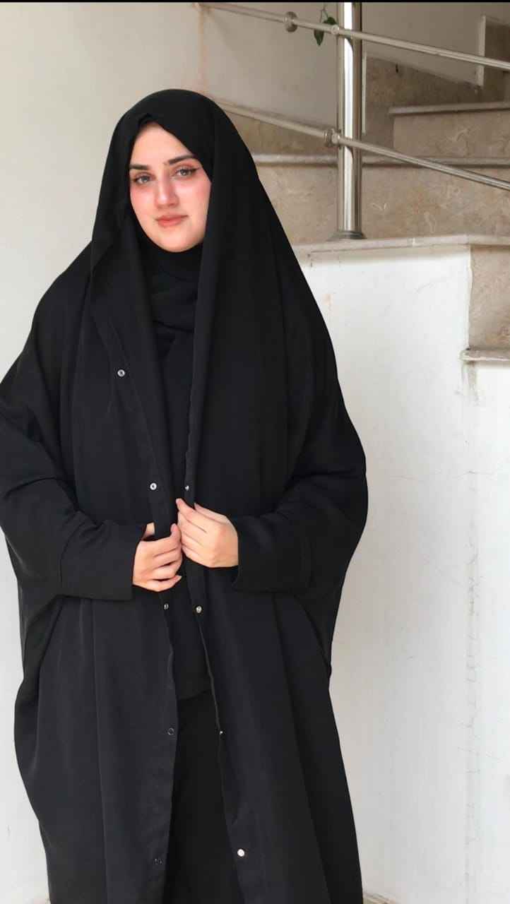 Elegant Iraqi Front Open Chadar Abaya