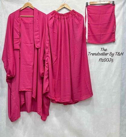 Elegant 3-Piece Jilbab Set With Niqab & Skirt