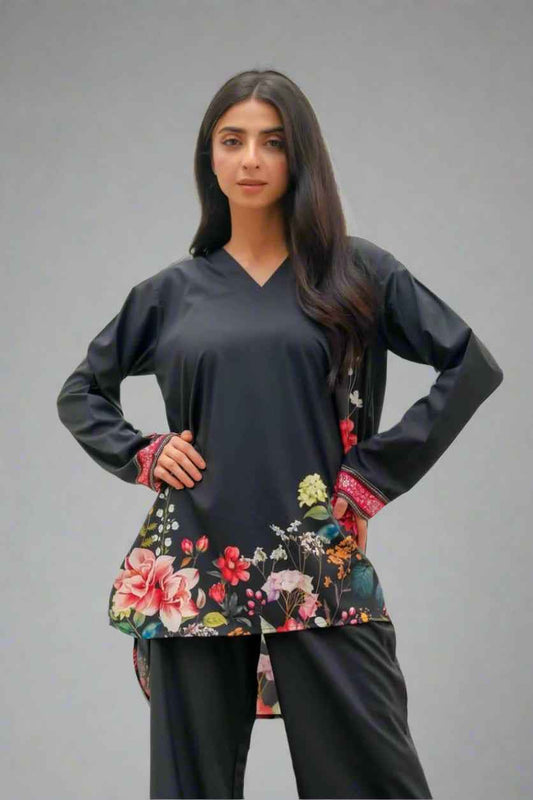 Chic Silk Printed 2-Piece Suit For Women