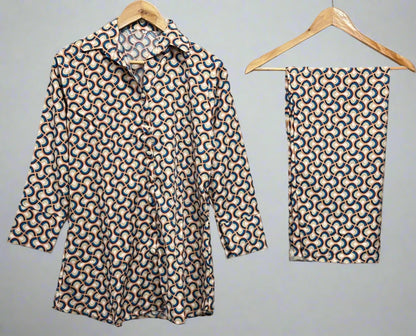 Stylish Fabric Button Cord Set for Women