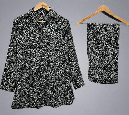Stylish Fabric Button Cord Set for Women