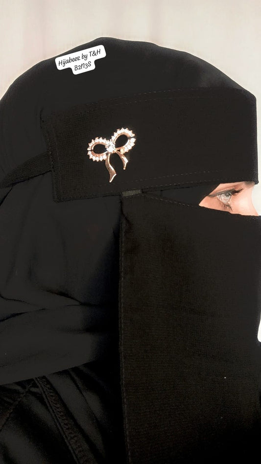 Mix Brooch Saudi Nikab Elegant Modest Wear With Stylish Detailing