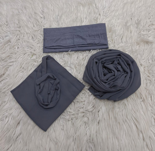 3 Piece Niqab Scarf Cap Set – Modest Islamic Wear For Women
