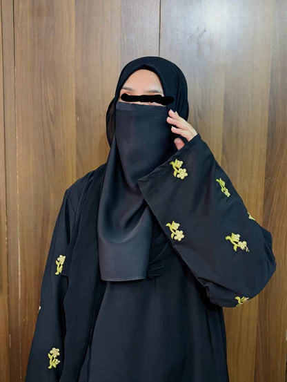 Stylish Embroidered Sleeves Abaya