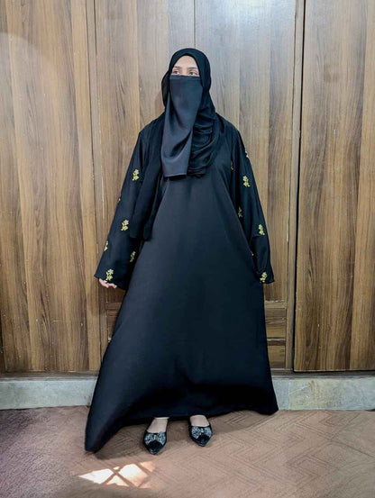 Stylish Embroidered Sleeves Abaya
