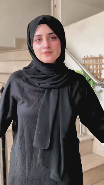 Elegant Iraqi Front Open Chadar Abaya