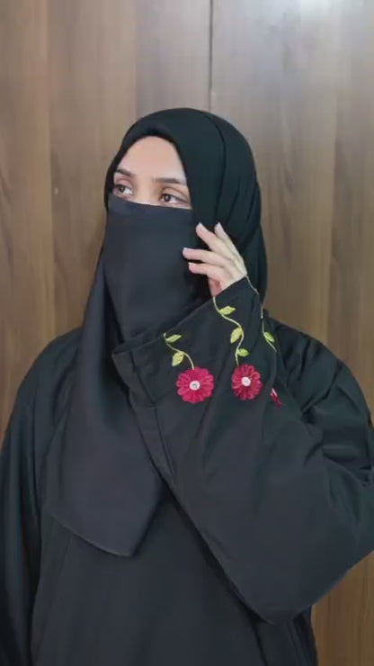 Classy Embroidered Sleeves Abaya